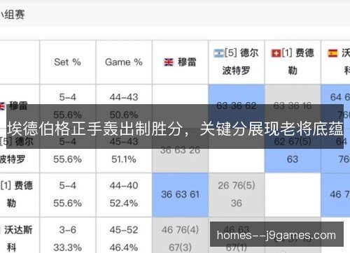埃德伯格正手轰出制胜分，关键分展现老将底蕴